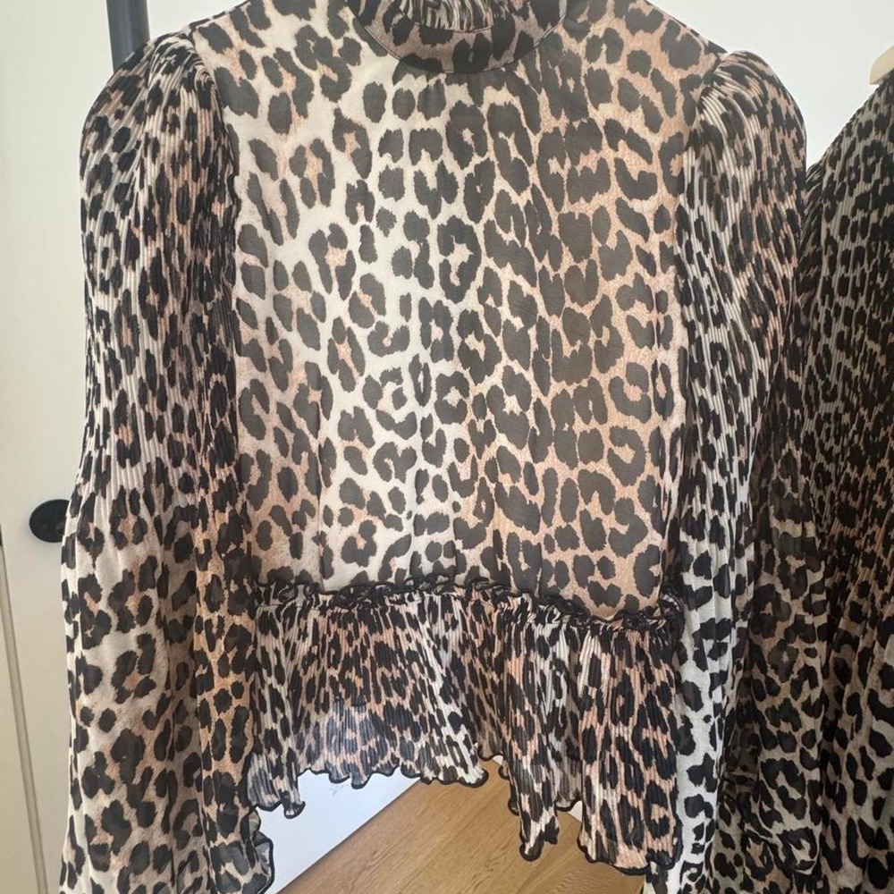 Ganni Georgette Bell Sleeve Top